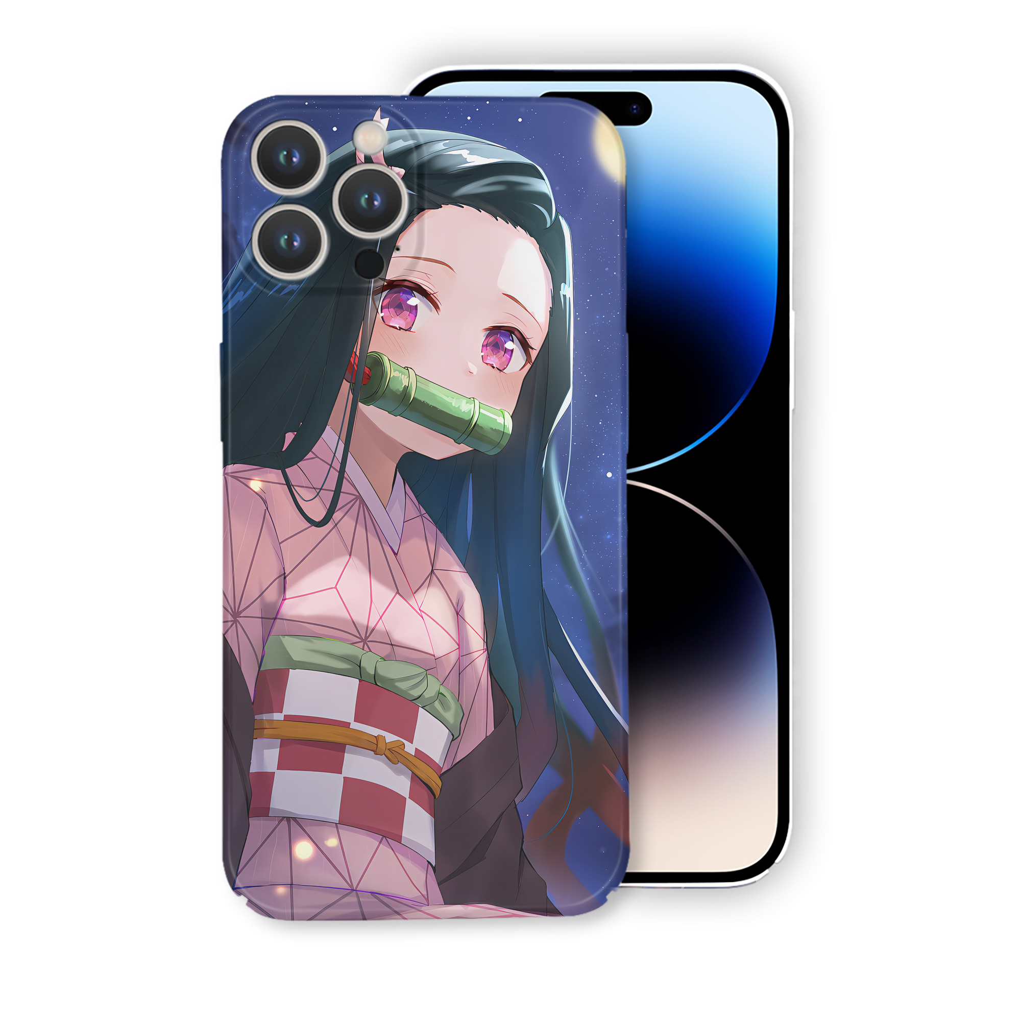 （画像用） 鬼滅の刃（きめつのやいば）竈門 禰󠄀豆子／かまど ねずこ Kamado Nezuko 【iPhone 14シリーズ対応】ハードケース